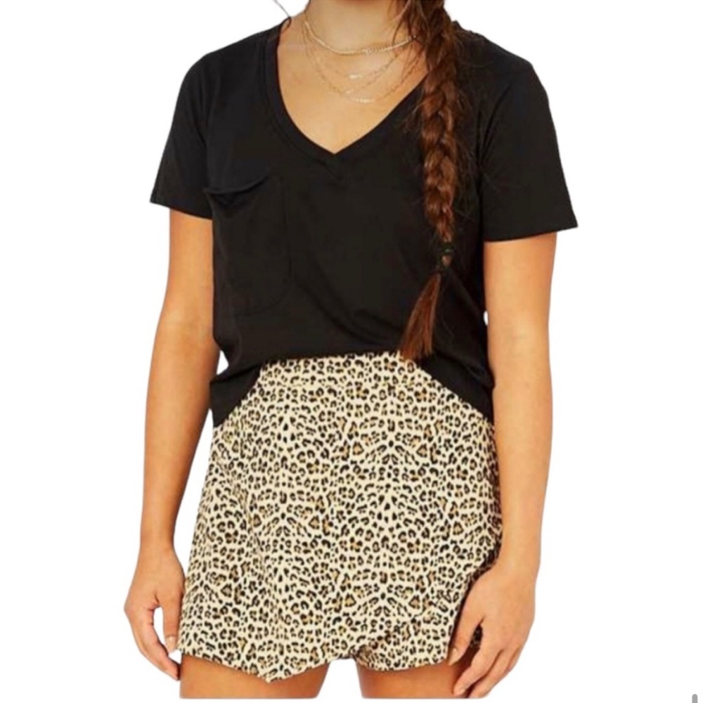 Altar’d State Wrap Skort in Leopard Print
